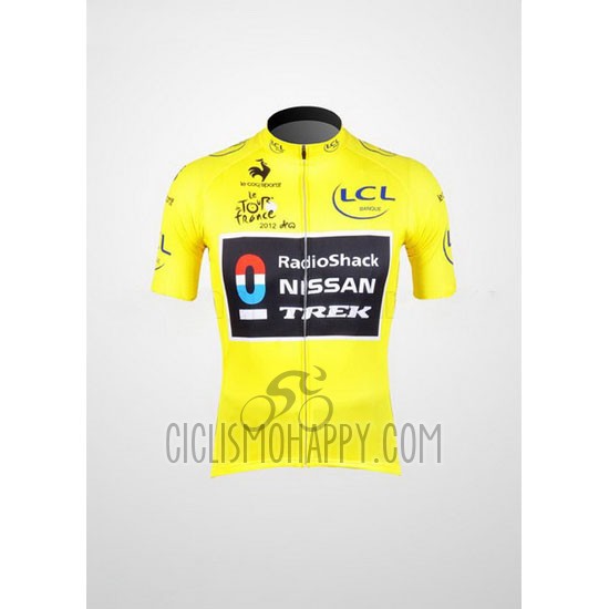 Radioshack Cycling Jersey Bib Short 2012 Men Short Sleeve Lider Yellow